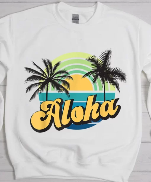 Aloha Hawaii Hawaiian Island Vacation Summer Family Vacation Funny Colorful Unisex T Shirt