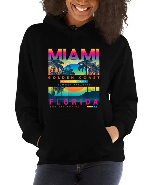 Cool Miami Beach T-shirt, I Love Miami, Miami Graphic Design Funny Unisex T Shirt