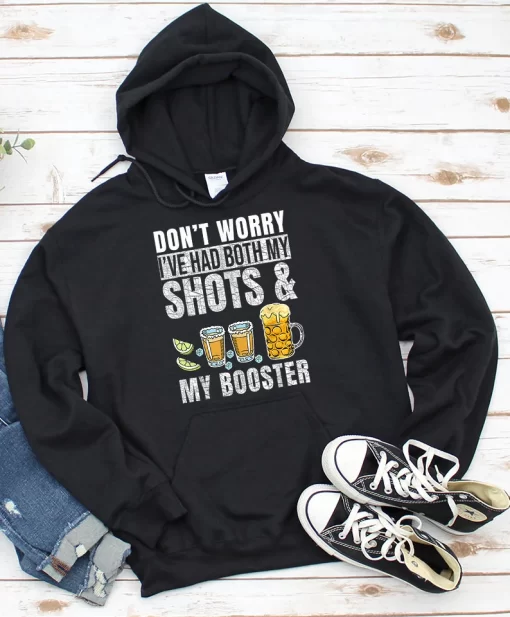 Don’t Worry I’ve Had Both My Shots And Booster funny vacine Funny Cartoon Colorful Unisex T Shirt