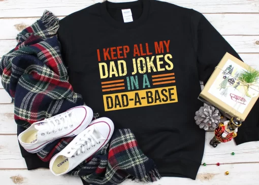 I Keep All My Dad Jokes in A Dad Base Shirt, Dad Joke Shirt, Father’s Day T Shirt