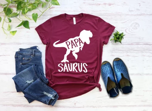 Papasaurus Shirt, Dinosaur Papa Tee, Father’s Day T-Shirt