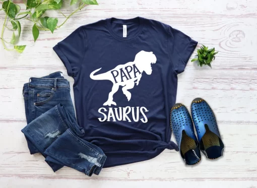 Papasaurus Shirt, Dinosaur Papa Tee, Father’s Day T-Shirt