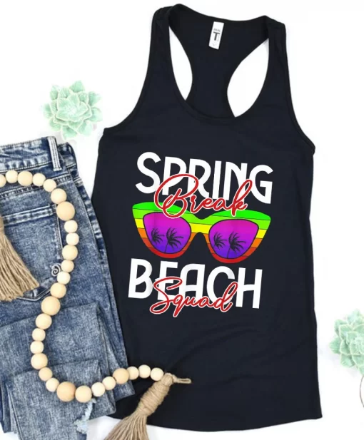 Spring Break Squad Retro Spring Break Beach Squad Funny T Shirt