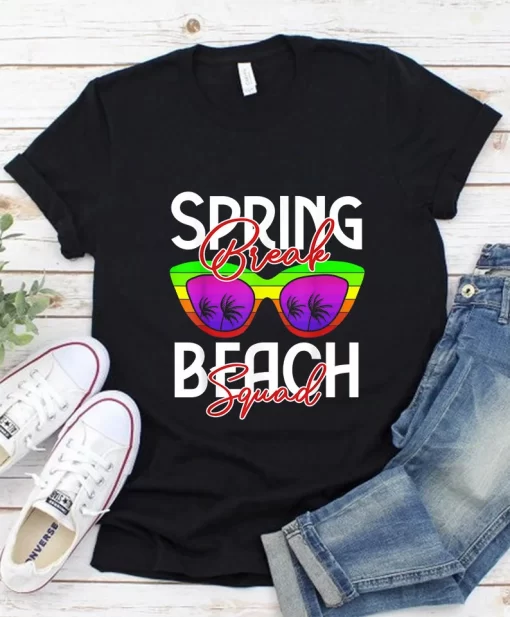 Spring Break Squad Retro Spring Break Beach Squad Funny T Shirt