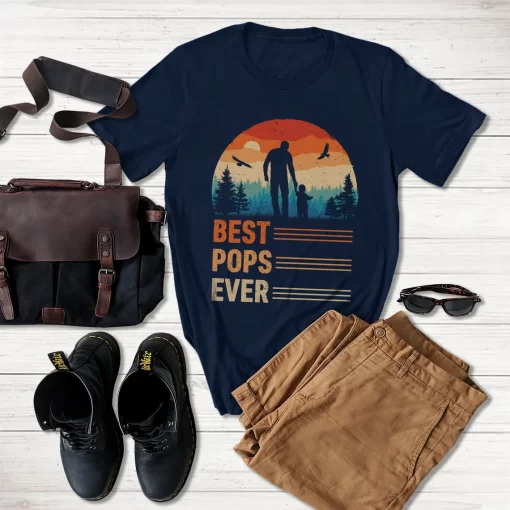 Best Pops Ever T-Shirt, Father’s Day Shirt From Daughter
