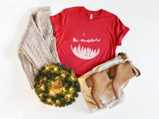 Christmas T-Shirt, Santa Shirt, Holiday Shirt, Christmas Tee, Christmas Tree Shirt