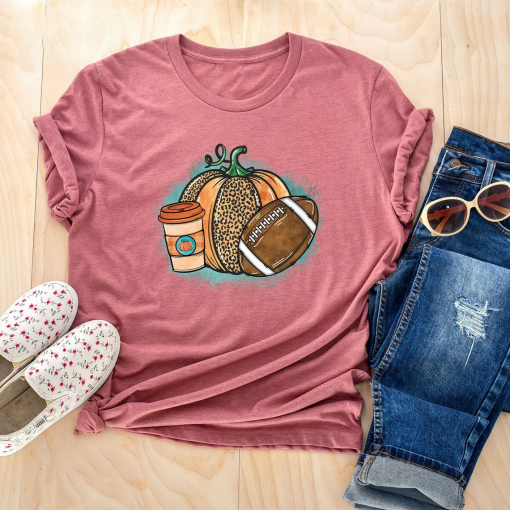 Cute Pumpkin Soccer Ball Season T-Shirt, Family Thanksgiving Shirts