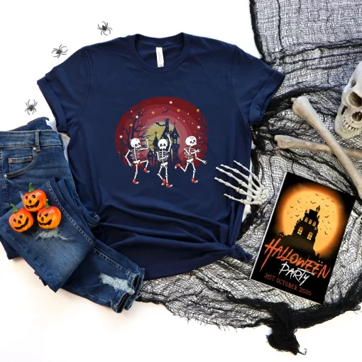 Dancing Skeleton Shirt, Funny Halloween T-Shirt, Funny Halloween Tee, Halloween Gift