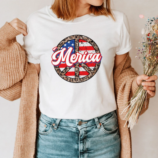 Funny Merica Peace T-Shirts, Independence Shirts, 4th Of July Shirt