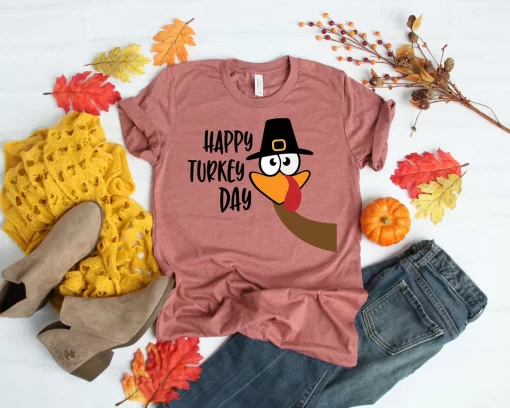 Happy Turkey Day Shirt, Thanksgiving T Shirt, Family Thanksgiving Shirts
