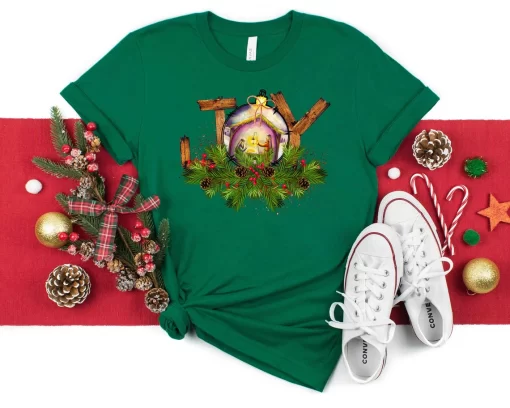 Joy Shirt, Jesus is The King, Cute Christmas Shirt, Jesus Love Shirt