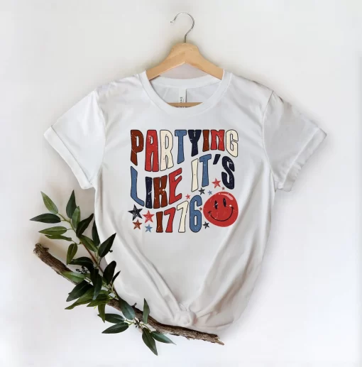 Partying Like It’s 1776 Shirt, 4th of July Matching Shirt, USA Flag Shirt