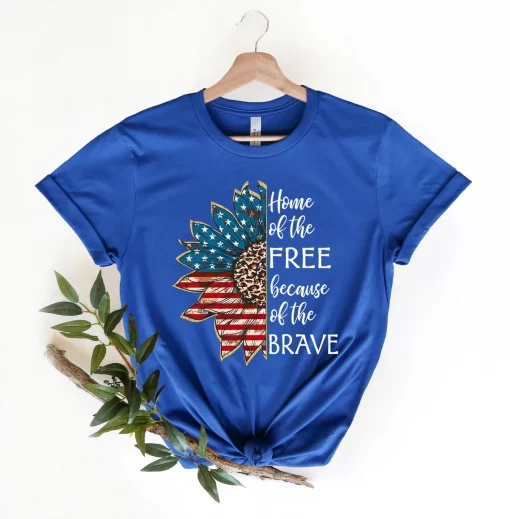 Patriotic Sunflower Shirt, 4th of July Matching Shirt, Independence Day Shirt