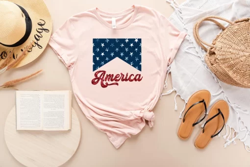Vintage Style American Flag Shirt, Independence Day Shirt, 4th Of July America Shirt