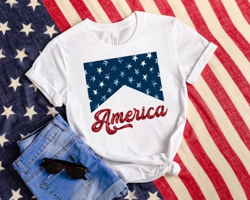 Vintage Style American Flag Shirt, Independence Day Shirt, 4th Of July America Shirt
