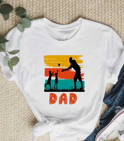 Dad and baby Matching Football Shirt, Dad Gifts, Father’s Day T-Shirt