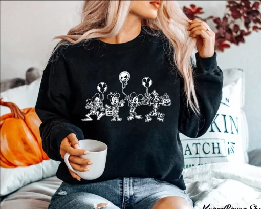 Disney Skeleton Halloween Party Sweatshirt