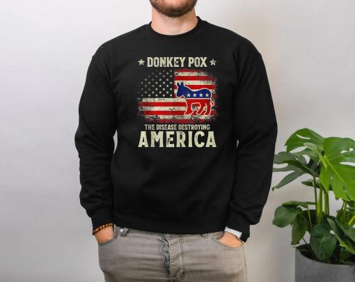 Donkey Pox The Disease Destroying America Funny Donkeypox T-Shirt