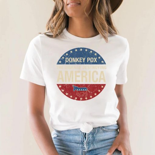 Donkey Pox The Disease Destroying America USA Flag Sweatshirt