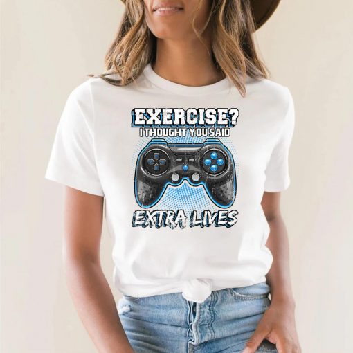 Extra Lives Funny Video Game Controller Retro Gamer Boys T-Shirt