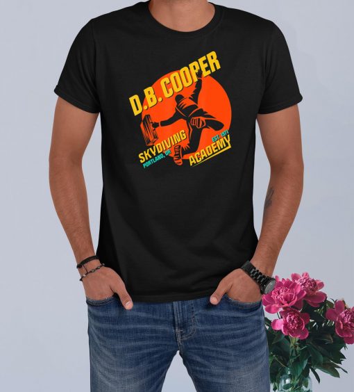 Funny D.B. Cooper T-Shirt – DB Cooper Skydiving Academy T-Shirt