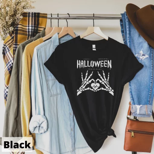 Happy Halloween Skeleton Heart T-Shirt