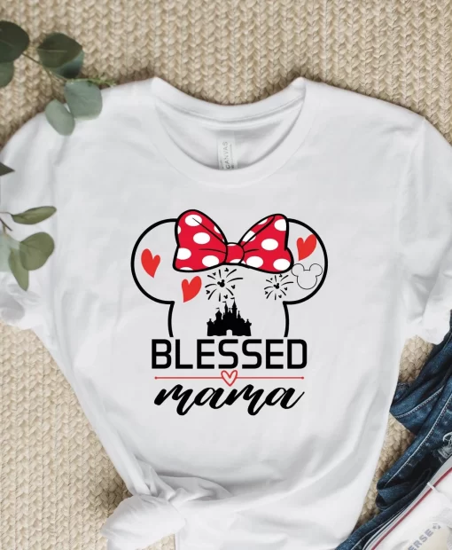 Minnie Blessed Mama Shirt, Disney Mom Life Shirt, Mother Shirt