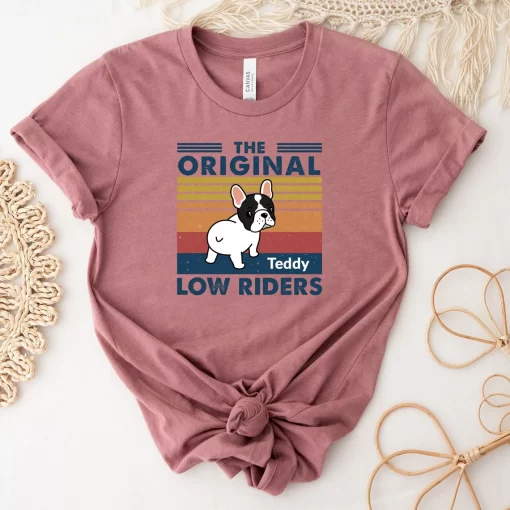 Personalized French Bulldog Low Rider Dogs T-Shirt