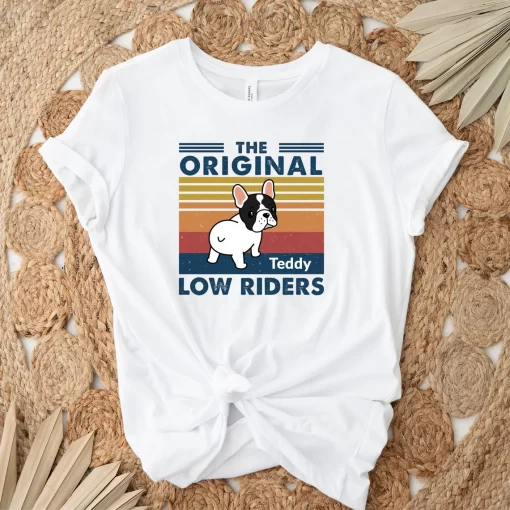 Personalized French Bulldog Low Rider Dogs T-Shirt