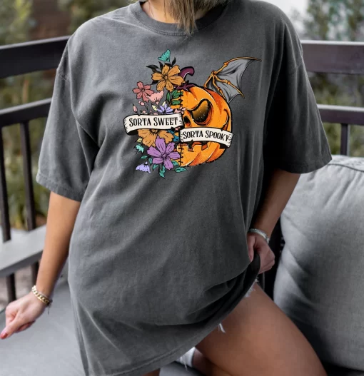 Retro Halloween Pumpkin Comfort Colors Shirt