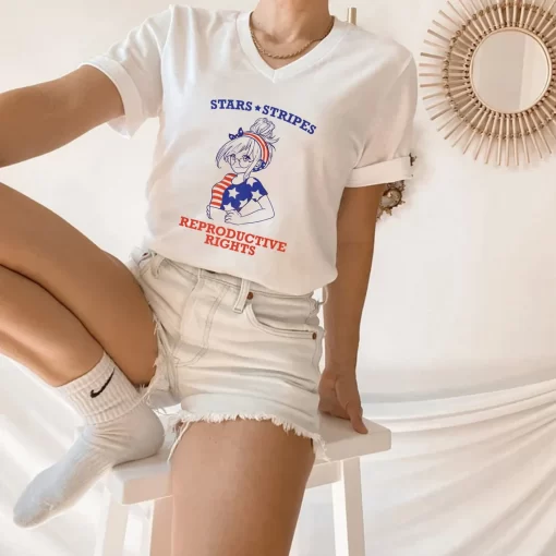 Stars Stripes And Reproductive Rights US Flag T-Shirt