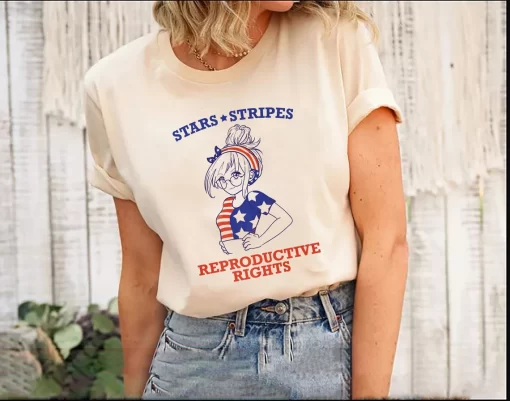 Stars Stripes And Reproductive Rights US Flag T-Shirt