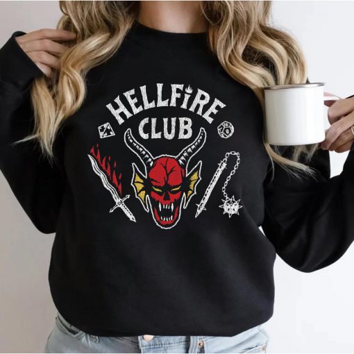 Stranger Things 4 Hellfire Club Skull & Weapons T-Shirt