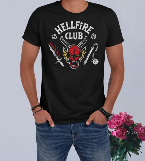 Stranger Things 4 Hellfire Club Skull & Weapons T-Shirt