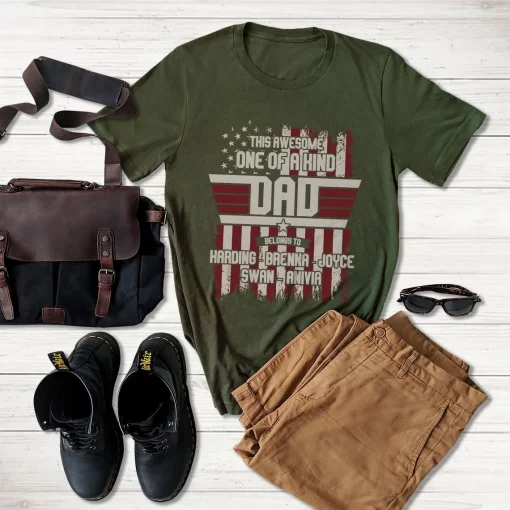This Awesome One Of A Kind Dad Belongs To T-Shirt
