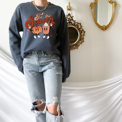 Tis’ The Season Fall Sweatshirt, Retro Fall Sweatshirt