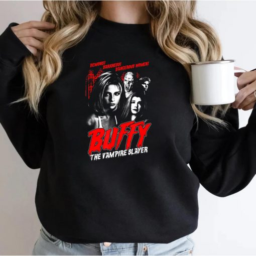Buffy the Vampire Slayer Vintage Horror Poster T-Shirt