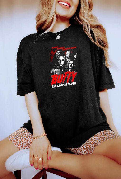 Buffy the Vampire Slayer Vintage Horror Poster T-Shirt