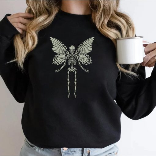 Fairycore Aesthetic Gothic Butterfly Skeleton Fairy Grunge T-Shirt