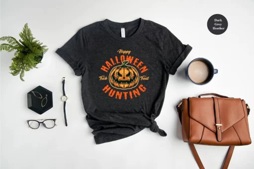 Happy Halloween Trick Or Treat Hunting Pumpkin T-Shirt