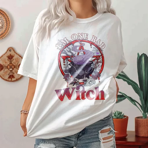I’m One Bad Witch Funny Halloween T-Shirt