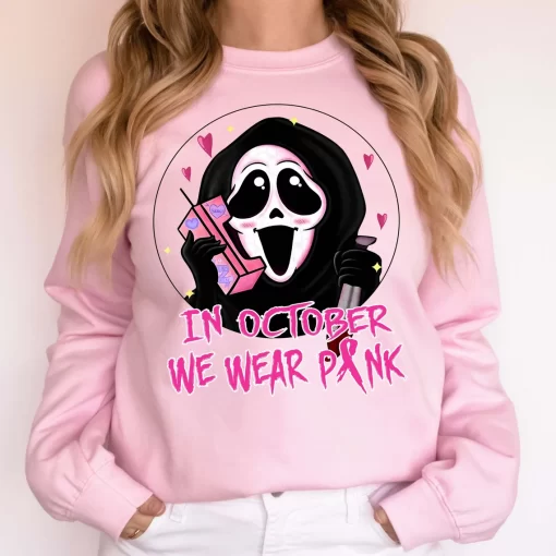 In October We Were Pink GhostFace Sweatshirt