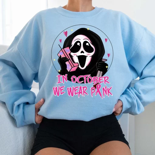 In October We Were Pink GhostFace Sweatshirt