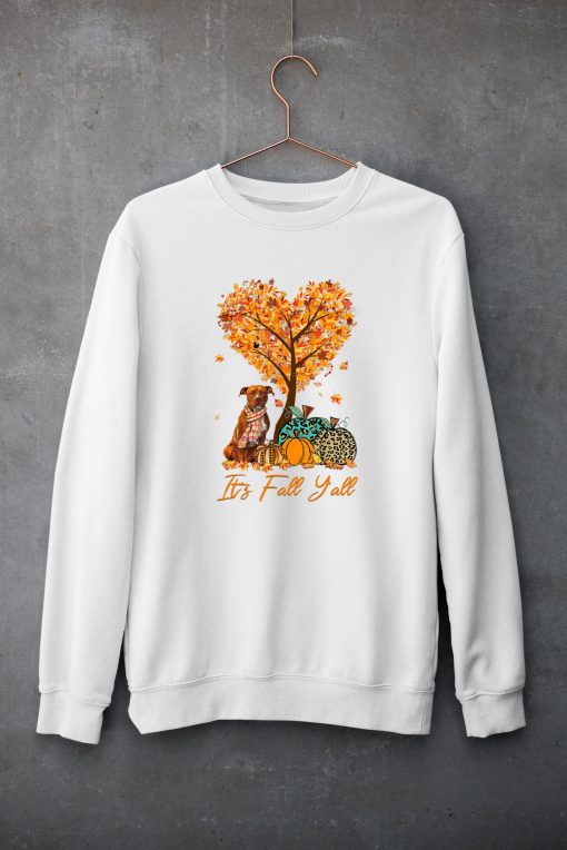 It’s Fall Y’all American Staffordshire Terrier Dog Halloween T-Shirt