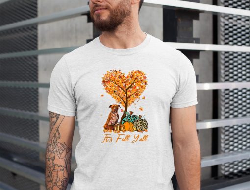 It’s Fall Y’all American Staffordshire Terrier Dog Halloween T-Shirt