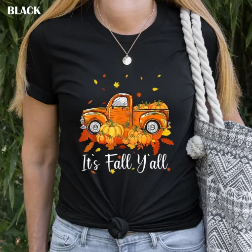 It’s Fall Y’all Leopard Pumpkin Autumn Thanksgiving T-Shirt