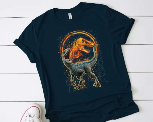Jurassic World Two Blue Raptor Magma Icon T-Shirt