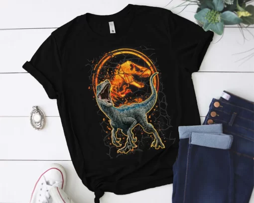 Jurassic World Two Blue Raptor Magma Icon T-Shirt