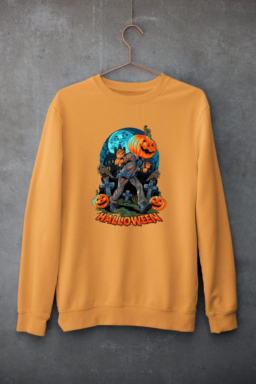 Scary Pumpkin Head Halloween T-Shirt