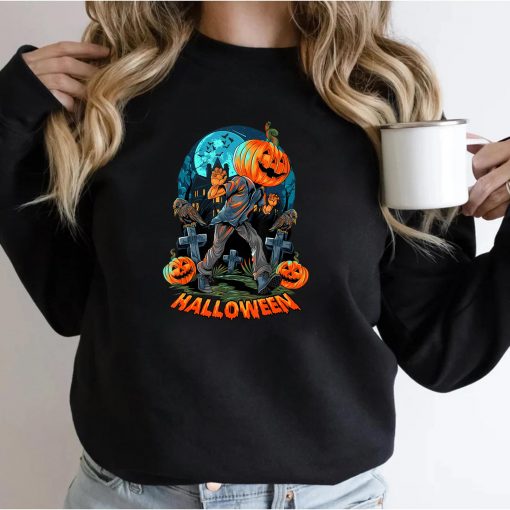 Scary Pumpkin Head Halloween T-Shirt